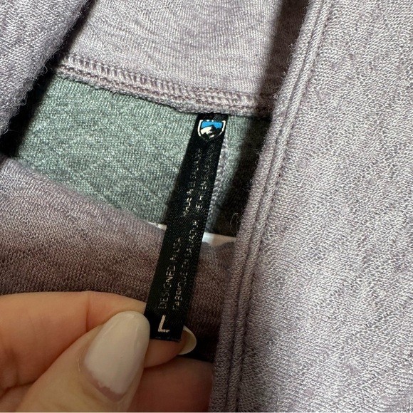 Kuhl Sweatshirt Women's L Top Purple Quilted Funnel Neck Pullover Outdoor Wool - Picture 2 of 13